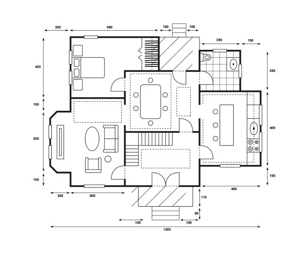 Photo - Blue print layout sketch of a property by Steeplechase Construction